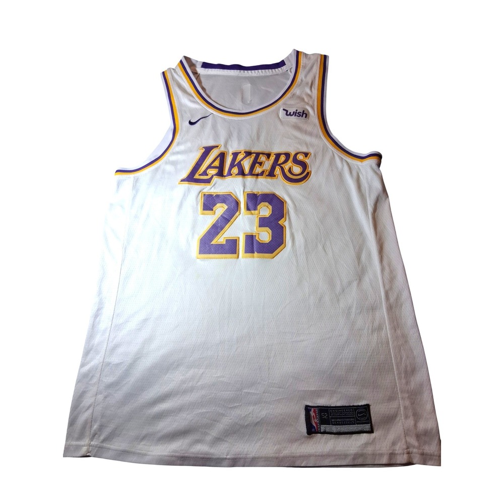 Nike Los Angeles Lakers LeBron James 23 Jersey White Mens 52 XL GE480202J5